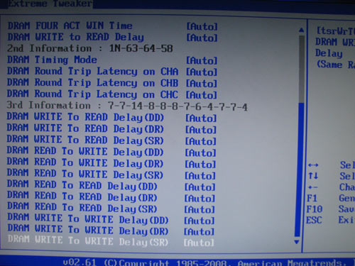 ASUS Rampage II Extreme настройки памяти 2