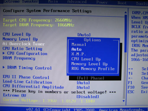 ASUS Rampage II Extreme настройки разгона 3