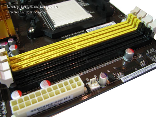  ASUS M3A78-T слоты DIMM 