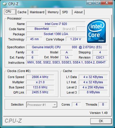 ASUS Rampage II Gene штатная частота