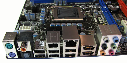 ASRock P55M Pro задняя панель 