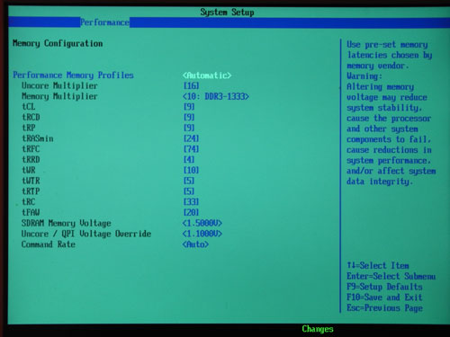 Intel DP55KG настройки памяти 1