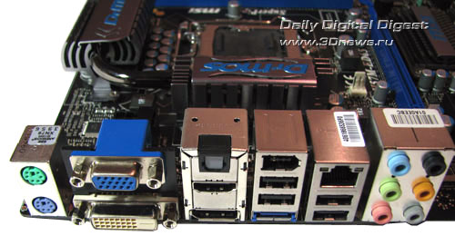  MSI H57M-ED65 задняя панель 