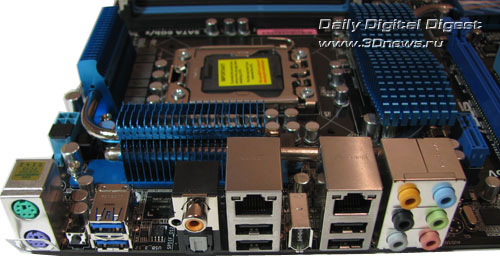 ASUS P6X58D Premium задняя панель 