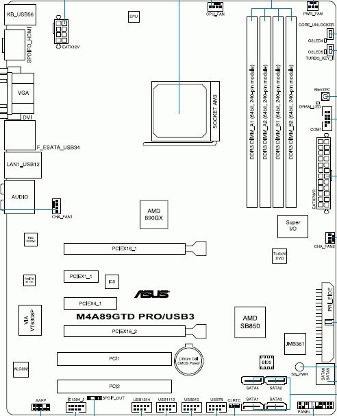  ASUS M4A89GTD PRO/USB3 схема 