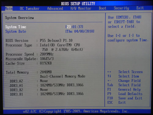 ASRock P55 Deluxe3 BIOS