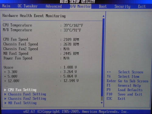 ASRock X58 Extreme3 системный мониторинг 1