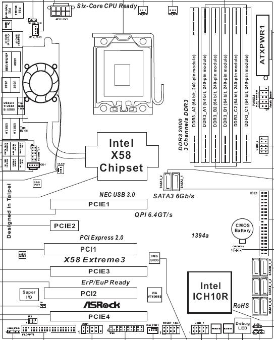 ASRock X58 Extreme3 схема 
