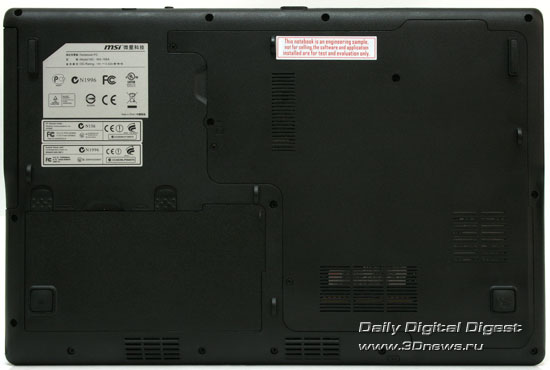  MSI CX623 / MSI CR630. Вид снизу 