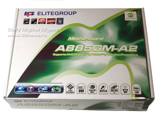  ECS A885GM-A2 коробка 