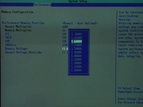 Intel DH57JG Vmem