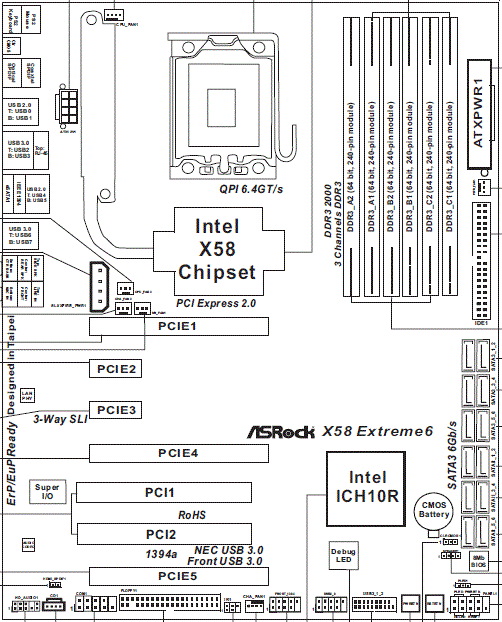 ASRock X58 Extreme6 схема 