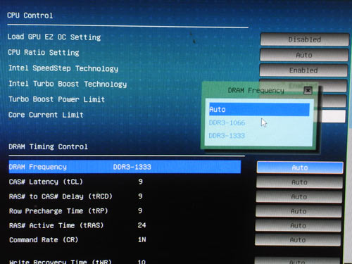 ASRock H67M-GE частота памяти
