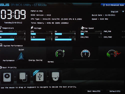 ASUS P8P67-M Pro BIOS