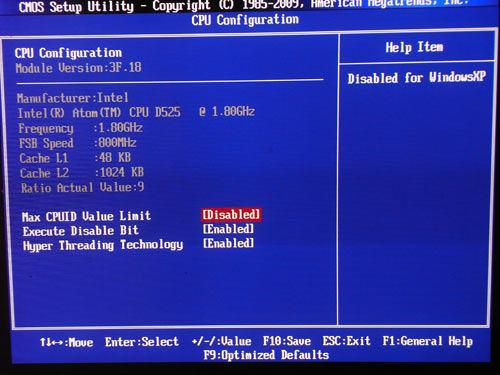 Foxconn D52S CPU