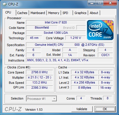 Gigabyte X58A-OC штатная частота