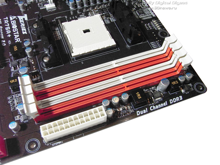  Biostar TA75A+ DIMMs 