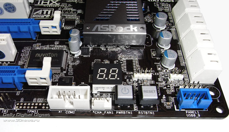  ASRock A75 Extreme6 кнопки 