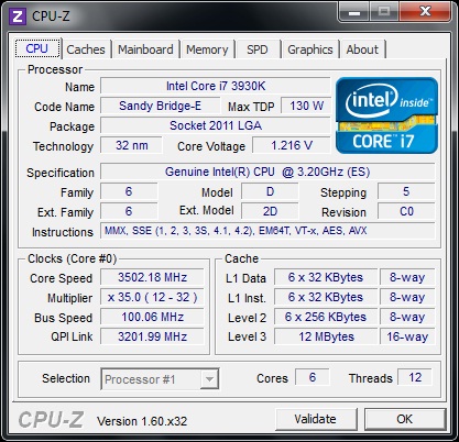 ASUS P9X79 штатная частота
