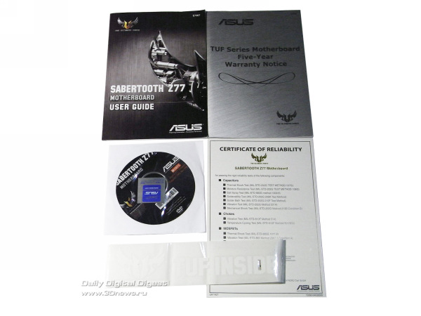  ASUS Sabertooth Z77 комплектация 1 