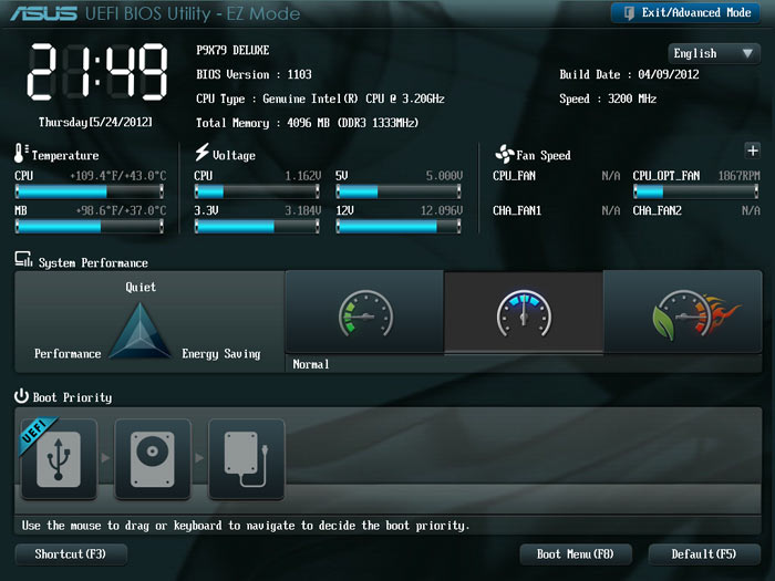 ASUS P9X79 Deluxe BIOS
