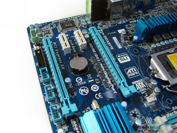  Gigabyte Z77MX-D3H TH слоты 