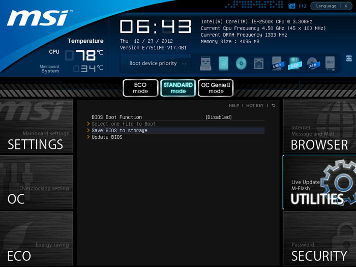MSI Z77 MPower M-Flash