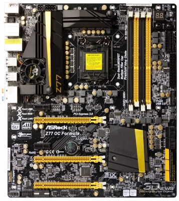  Передняя сторона материнской платы &mdash; обзор материнской платы ASRock Z77 OC Formula 