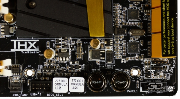  Кнопки перезагрузки и включения &mdash; обзор материнской платы ASRock Z77 OC Formula 