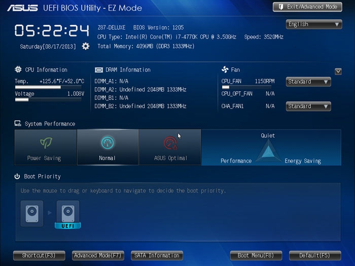  ASUS Z87 Deluxe BIOS 