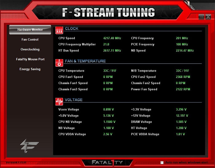 ASRock Fatal1ty 990FX Killer системный мониторинг 3