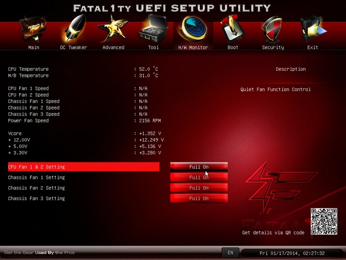 ASRock Fatal1ty 990FX Killer системный мониторинг 1