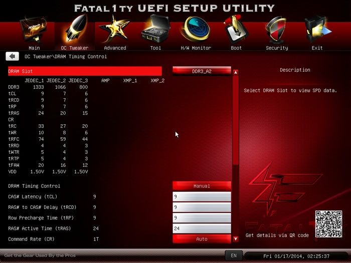 ASRock Fatal1ty 990FX Killer настройки памяти 1