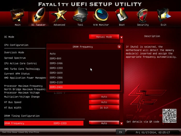 ASRock Fatal1ty 990FX Killer частота памяти