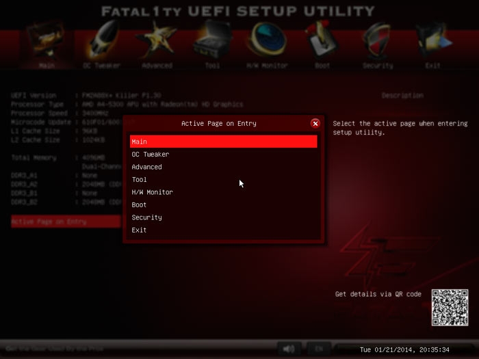 ASRock FM2A88X+ Killer BIOS