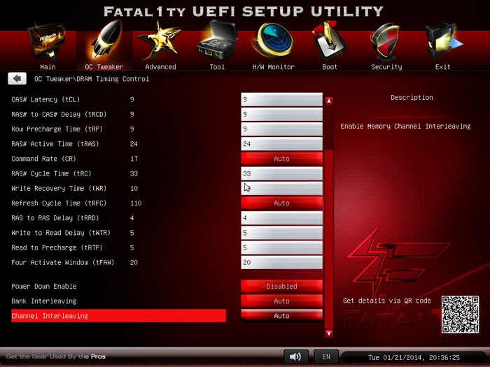 ASRock FM2A88X+ Killer настройки памяти 2