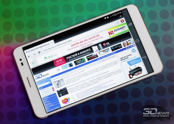  Huawei MediaPad X1 &ndash; лицевая панель 