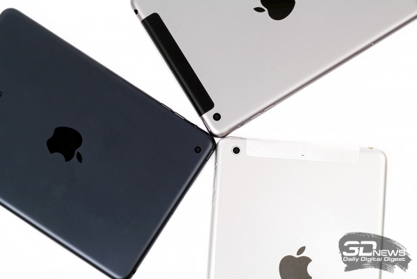  Apple iPad mini &ndash; основные камеры трех поколений гаджета; у нового поколения (на фото сверху) пропало обрамляющее колечко вокруг объектива 