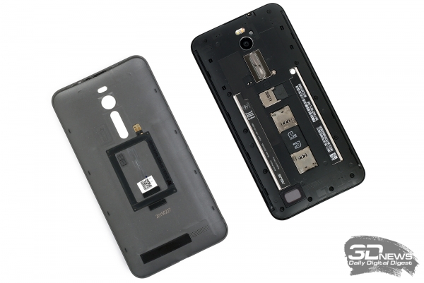  ASUS Zenfone 2 без задней крышки 