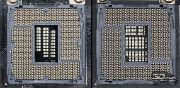  Слева &ndash; LGA 1150; справа &ndash; LGA 1151 