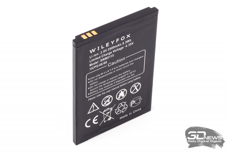  Wileyfox Swift &ndash; штатный аккумулятор 