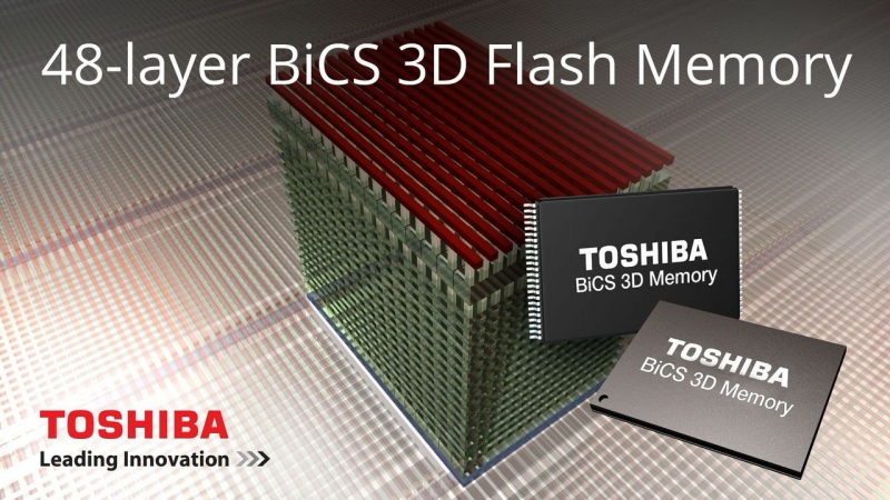 Toshiba MLC 3D NAND первого поколения: 128-Гбит и 48 слоёв 