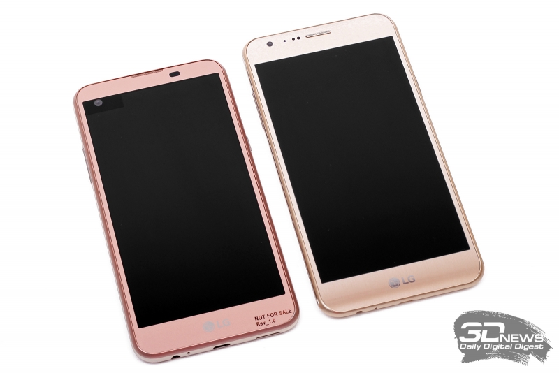  Новенькие смартфоны LG &ndash; X view слева и X cam справа 