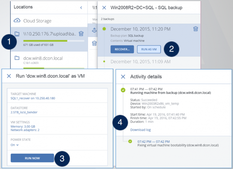  Запатентованная технология Acronis Instant Restore позволяет IT-менеджерам сократить RTO до считанных секунд и обеспечить устойчивость бизнес-процессов 