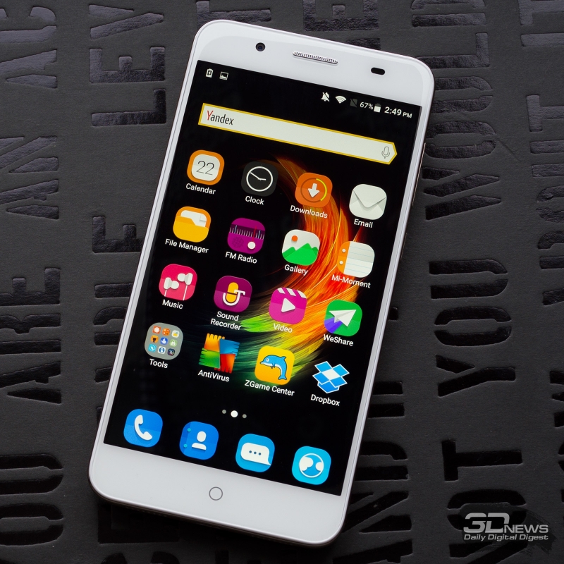  Лицевая сторона корпуса ZTE Blade A610 Plus 