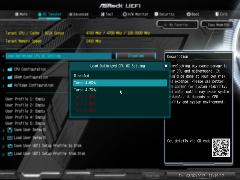  Авторазгон процессора при помощи ASRock Z270 Pro4 