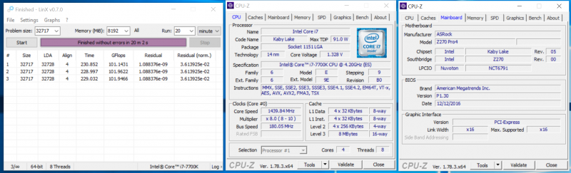  Разгон процессора по шине при помощи ASRock Z270 Pro4 
