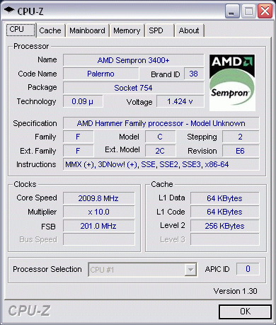  Sempron 3400+ 