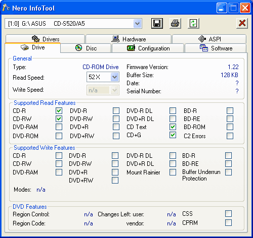  ASUS CD-S520/A5 