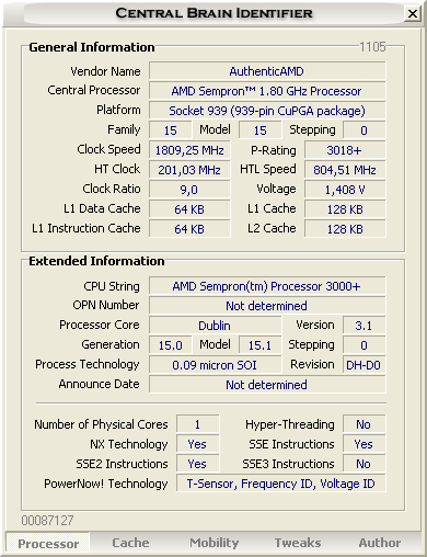  Sempron 3000+ для Socket 939 